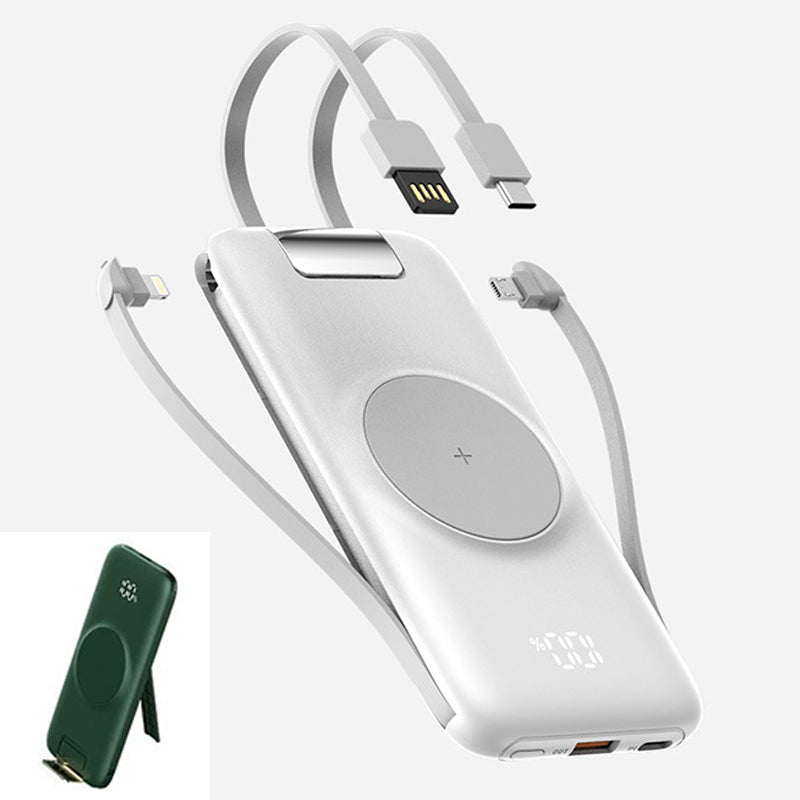 CYKE P2 10000mAh Portable Phone Stand Charger Phone Power Bank with Charging Cable CYKE P2 10000mAh Portable Phone Stand Charger Phone Power Bank with Charging Cable